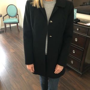 Juicy Couture Black Peacoat with Gold Accents